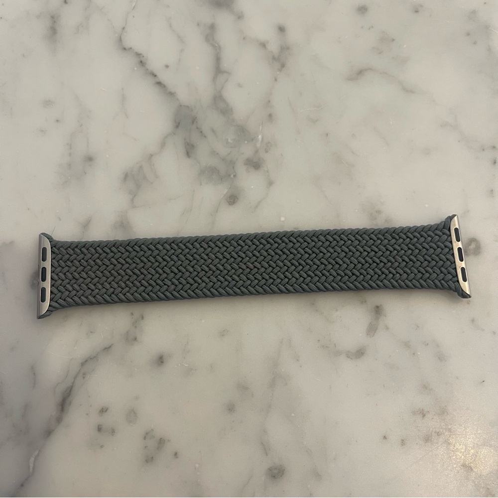Apple Braided Solo Loop Watch Band - Green Gray - 41 mm - Size 6